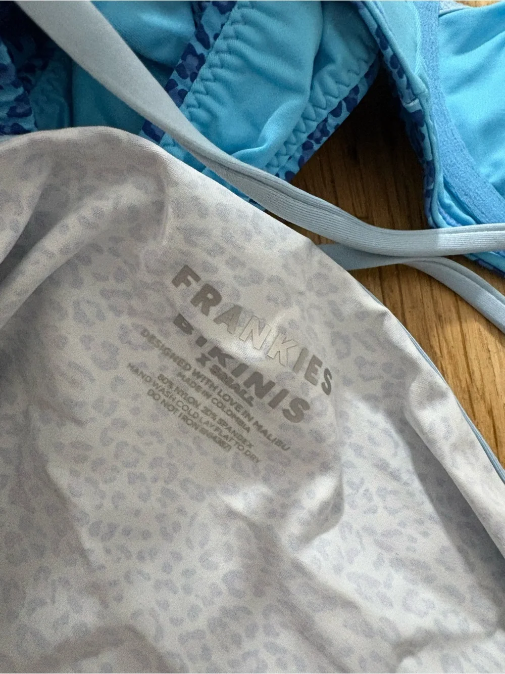 Frankie's Bikinis Blue Leopard Print Two-Piece Bikini